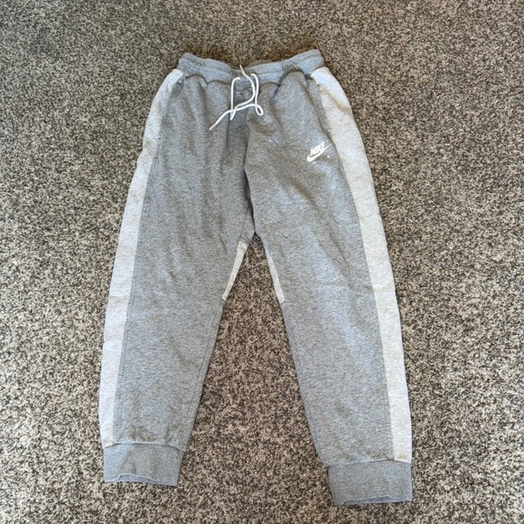 Nike Other - Nike Air Mens Grey Colorblock Fleece Joggers Sweatpants Medium Zipper Pocket
